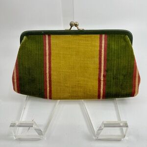 Vintage Cut Velvet and Leather Picchioni, Florence Clutch/Coin Purse
